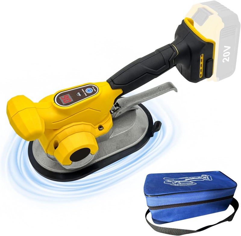 dcvbny Upgraded Cordless Tile Vibrator with Auto-Leveling Suction Cup 200kg Adsorption - Compatible with Dew-alt 20V MAX Batteries(Bare Tool),6 Speeds Adjustable Handheld Vibrating Tile Tool,33000r/min - Image 1
